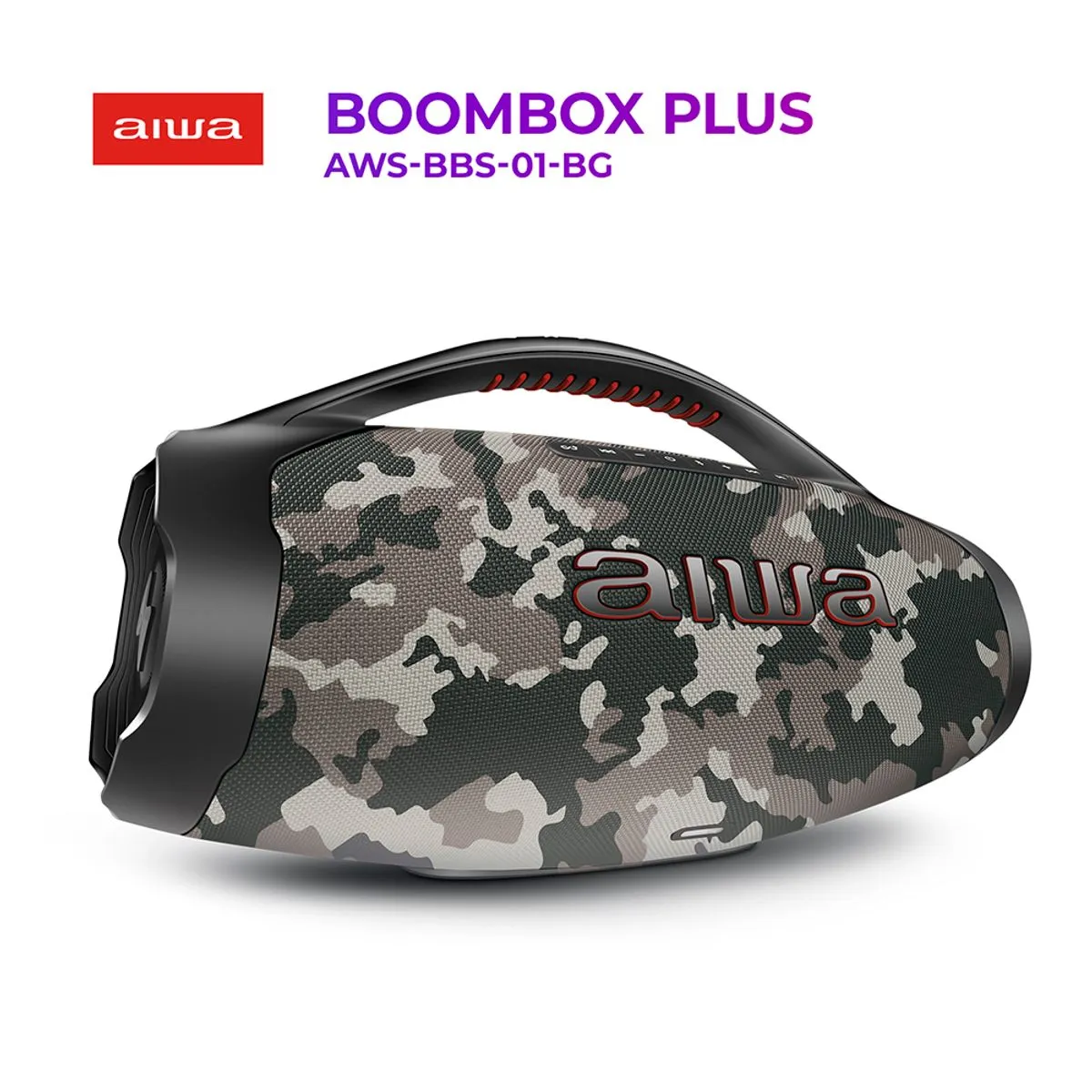 Detalhe da alça em metal com silicone